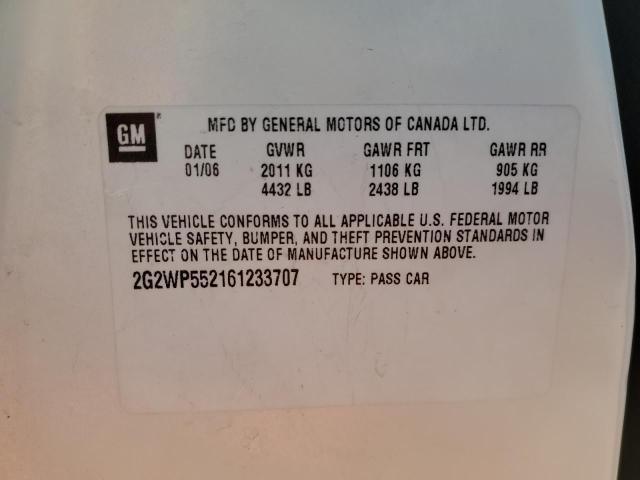 2G2WP552161233707 - 2006 PONTIAC GRAND PRIX 白色 照片 12