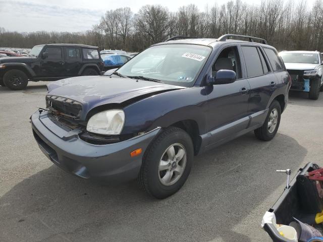 KM8SC73D05U927406 - 2005 HYUNDAI SANTA FE GLS BLUE photo 1