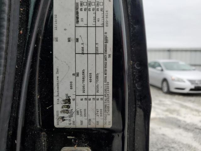 2B6HB11X62K144849 - 2002 DODGE RAM VAN B1500 BLACK photo 13