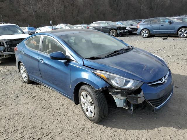 KMHDH4AE8GU492965 - 2016 HYUNDAI ELANTRA SE BLUE photo 4