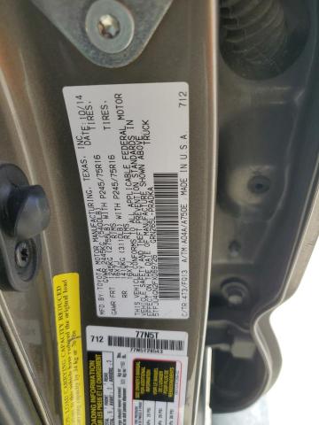 5TFJU4GN2FX069726 - 2015 TOYOTA TACOMA DOUBLE CAB PRERUNNER TAN photo 13