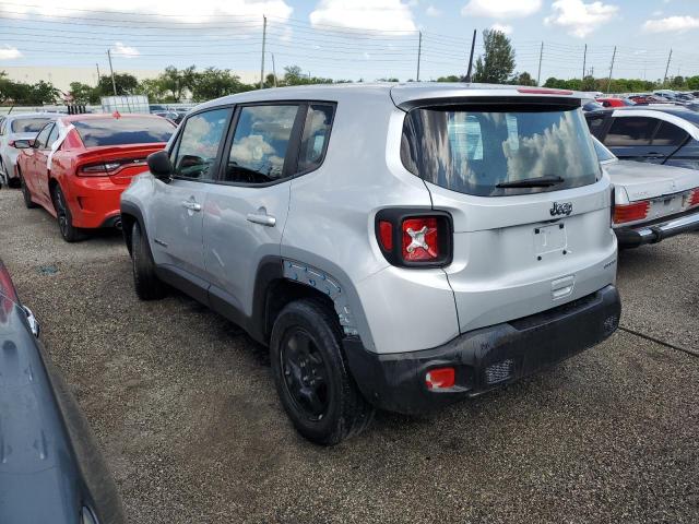 ZACNJAAB5LPL03344 - 2020 JEEP RENEGADE SPORT SILVER photo 2