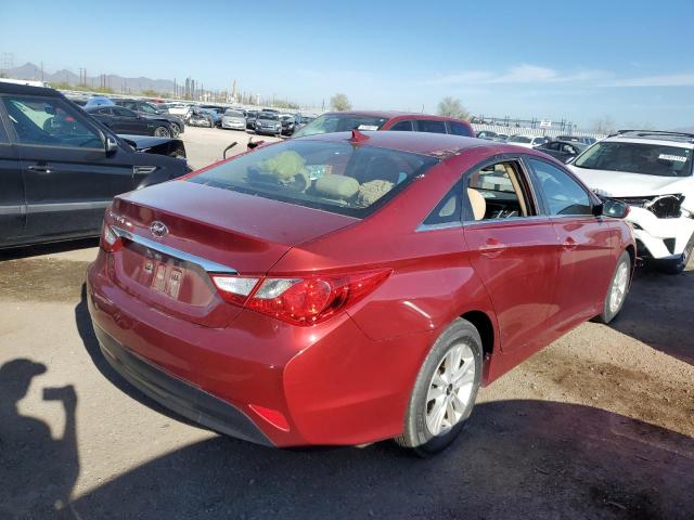 5NPEB4ACXEH823531 - 2014 HYUNDAI SONATA GLS RED photo 3