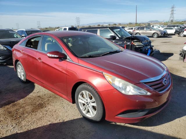 5NPEB4ACXEH823531 - 2014 HYUNDAI SONATA GLS RED photo 4