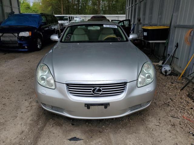 JTHFN48Y740054834 - 2004 LEXUS SC 430 SILVER photo 5