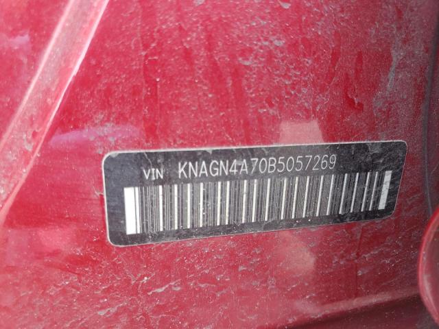 KNAGN4A70B5057269 - 2011 KIA OPTIMA EX RED photo 12