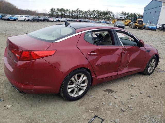 KNAGN4A70B5057269 - 2011 KIA OPTIMA EX RED photo 3