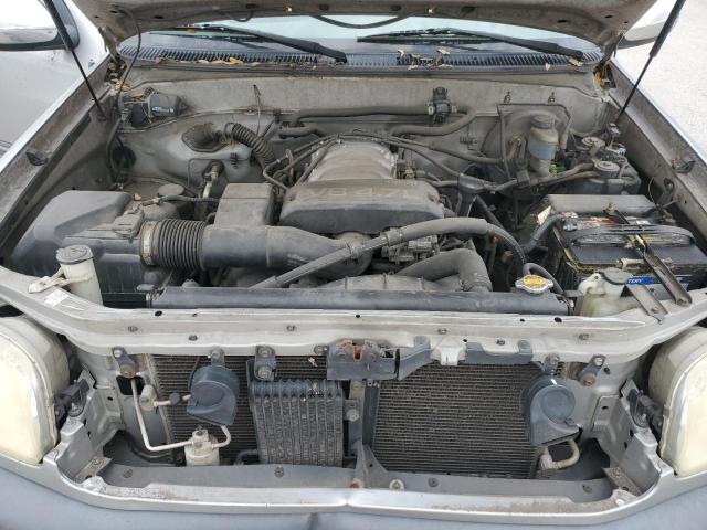 5TBRT34101S183510 - 2001 TOYOTA TUNDRA ACCESS CAB ვერცხლისფერი ფოტო 11