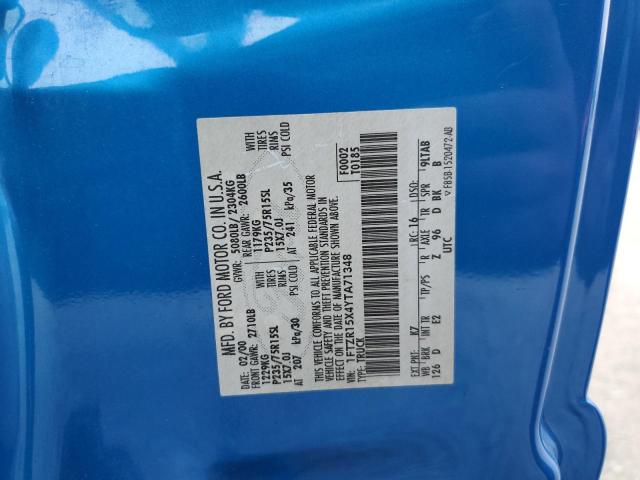 1FTZR15X4YTA71348 - 2000 FORD RANGER SUPER CAB BLUE photo 12