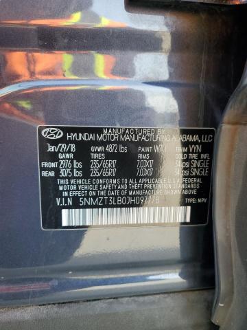 5NMZT3LB0JH097778 - 2018 HYUNDAI SANTA FE S BLUE photo 13