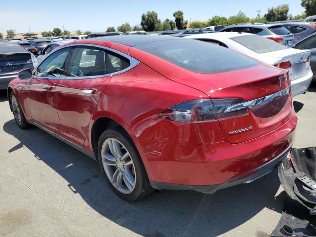 5YJSA1H15EFP39415 - 2014 TESLA MODEL S RED photo 2