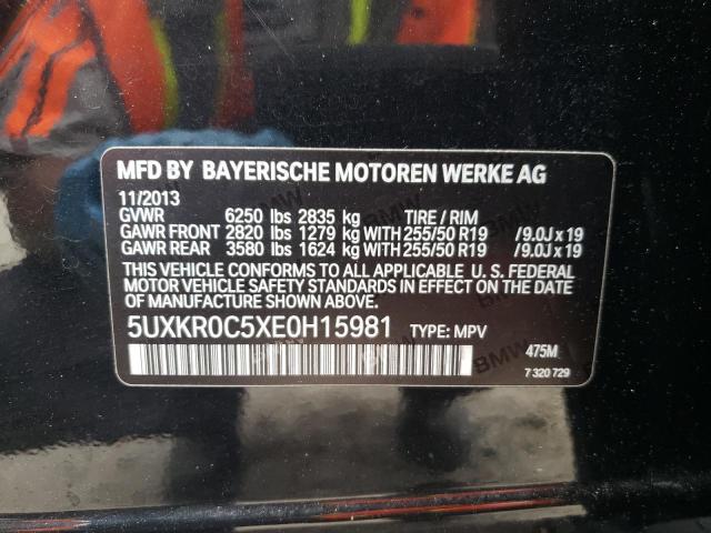 5UXKR0C5XE0H15981 - 2014 BMW X5 XDRIVE35I BLACK photo 13