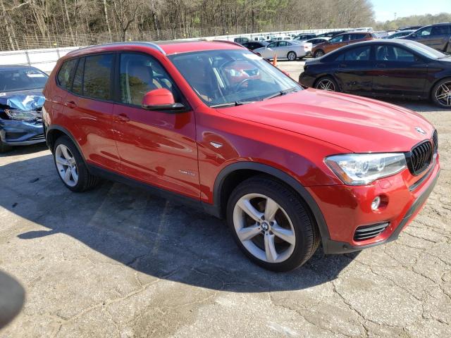 5UXWZ7C38H0X42008 - 2017 BMW X3 SDRIVE28I RED photo 4