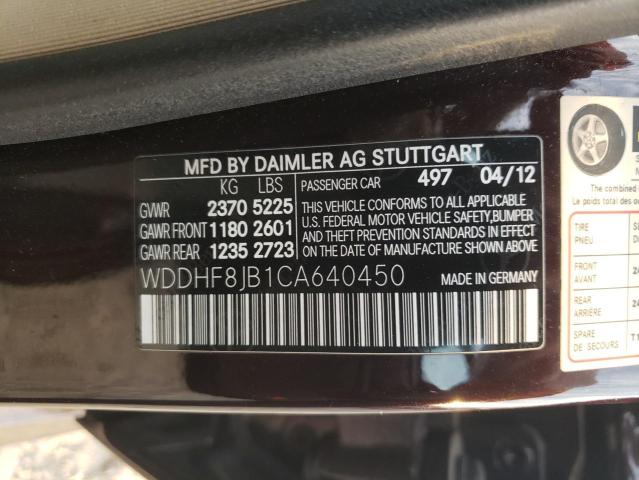 WDDHF8JB1CA640450 - 2012 MERCEDES-BENZ E 350 4MATIC BROWN photo 12