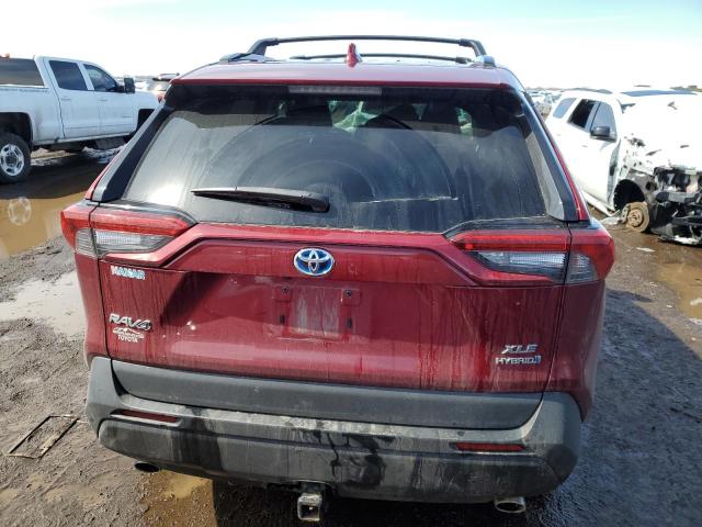 4T3R6RFV9MU022710 - 2021 TOYOTA RAV4 XLE BURGUNDY photo 6