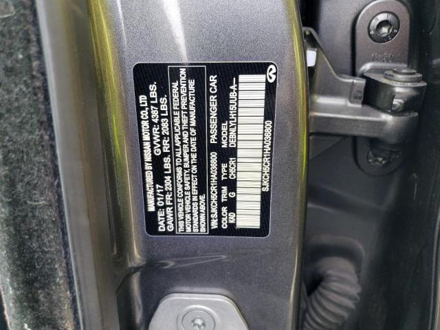 SJKCH5CR1HA036800 - 2017 INFINITI QX30 BASE GRAY photo 13