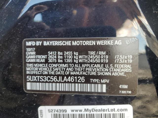 5UXTS3C56JLA46126 - 2018 BMW X3 XDRIVEM40I CHARCOAL photo 14