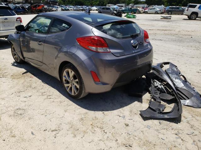 KMHTC6AD1HU309596 - 2017 HYUNDAI VELOSTER GRAY photo 3