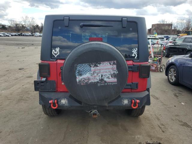 1J4FA24127L132394 - 2007 JEEP WRANGLER X RED photo 6