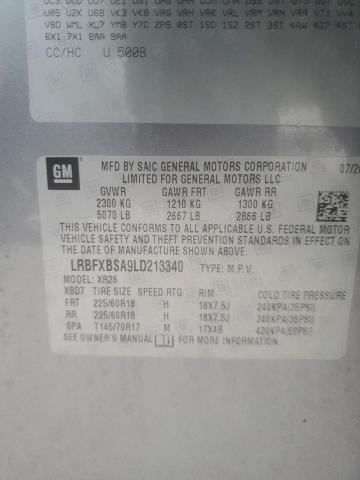 LRBFXBSA9LD213340 - 2020 BUICK ENVISION PREFERRED ნაცრისფერი ფოტო 13