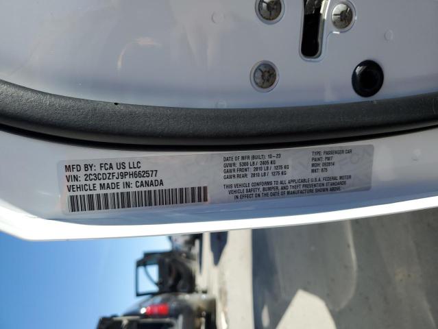 2C3CDZFJ9PH662577 - 2023 DODGE CHALLENGER R/T SCAT PACK WHITE photo 13