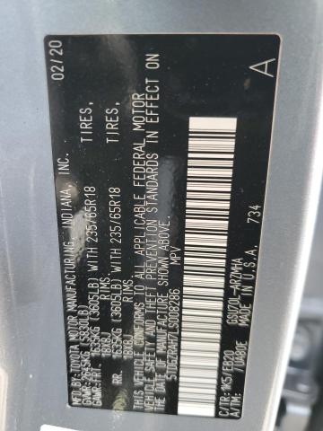 5TDGZRAH7LS008286 - 2020 TOYOTA HIGHLANDER XLE CHARCOAL photo 14