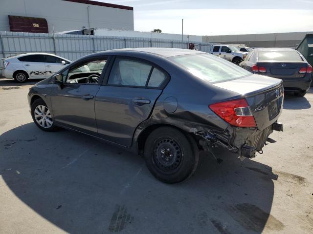 19XFB2F52CE367125 - 2012 HONDA CIVIC LX GRAY photo 2