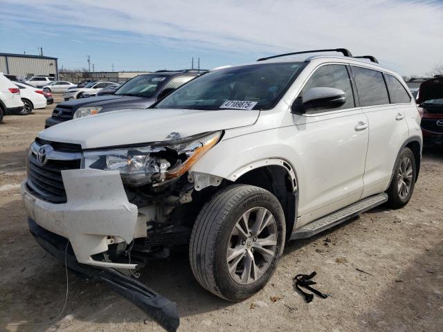 5TDKKRFH7ES033456 - 2014 TOYOTA HIGHLANDER XLE 白色 照片 1