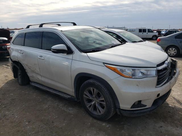 5TDKKRFH7ES033456 - 2014 TOYOTA HIGHLANDER XLE 白色 照片 4