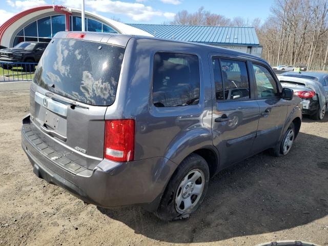 5FNYF4H2XFB071053 - 2015 HONDA PILOT LX GRAY photo 3