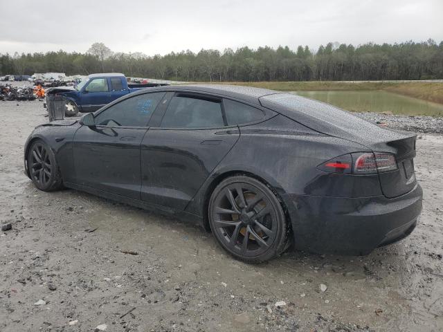 5YJSA1E51NF489131 - 2022 TESLA MODEL S BLACK photo 2