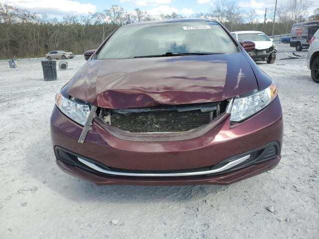 19XFB2F58FE098214 - 2015 HONDA CIVIC LX BURGUNDY photo 5