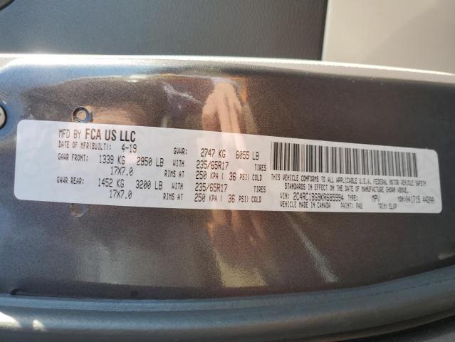 2C4RC1BG9KR685994 - 2019 CHRYSLER PACIFICA TOURING L 灰色 照片 13