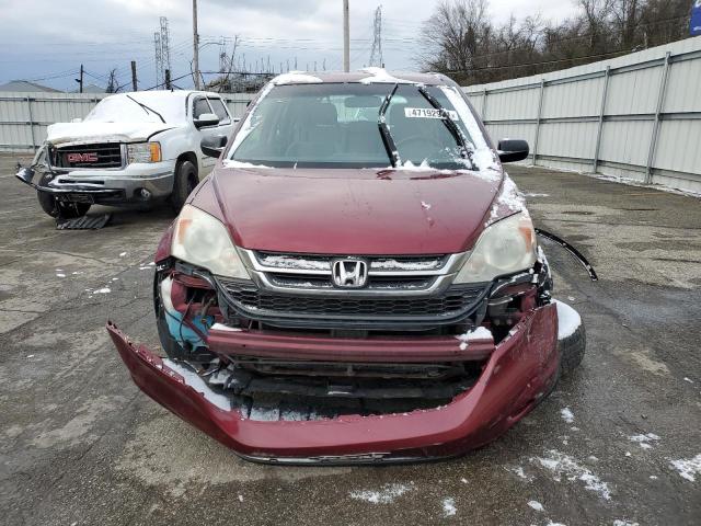 5J6RE4H32AL089708 - 2010 HONDA CR-V LX MAROON photo 5