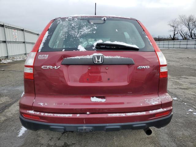 5J6RE4H32AL089708 - 2010 HONDA CR-V LX MAROON photo 6