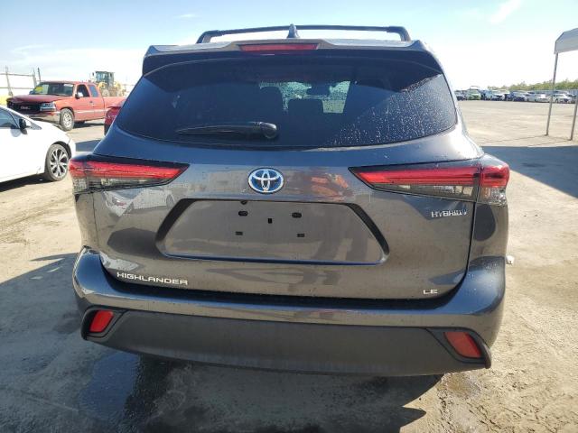 5TDBBRCH6LS507494 - 2020 TOYOTA HIGHLANDER HYBRID LE GRAY photo 6