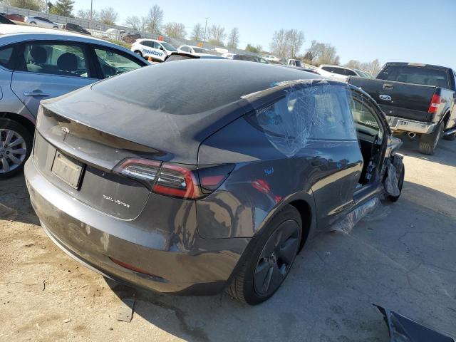 5YJ3E1EB0NF110974 - 2022 TESLA MODEL 3 GRAY photo 3