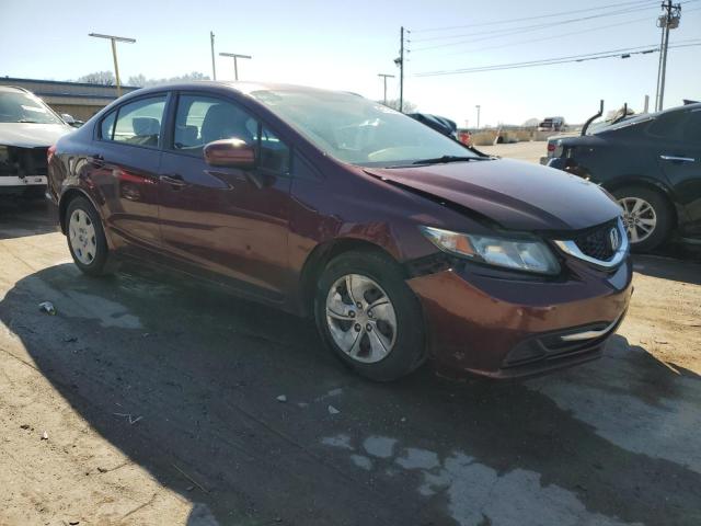 19XFB2F54EE058842 - 2014 HONDA CIVIC LX BURGUNDY photo 4