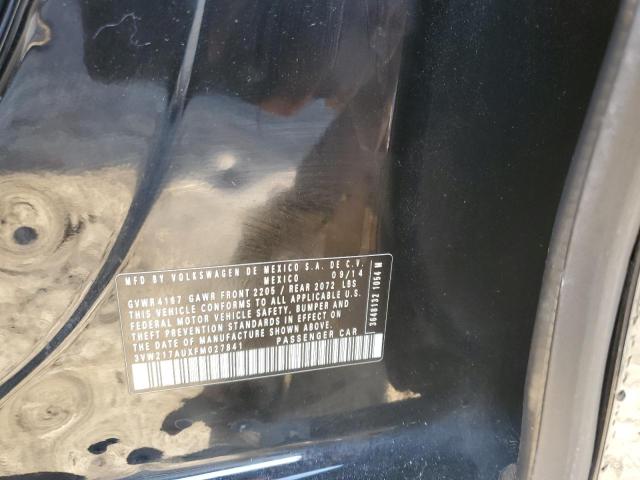 3VW217AUXFM027841 - 2015 VOLKSWAGEN GOLF BLACK photo 12