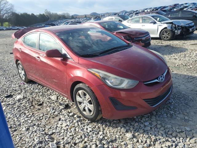 5NPDH4AEXGH697170 - 2016 HYUNDAI ELANTRA SE RED photo 4