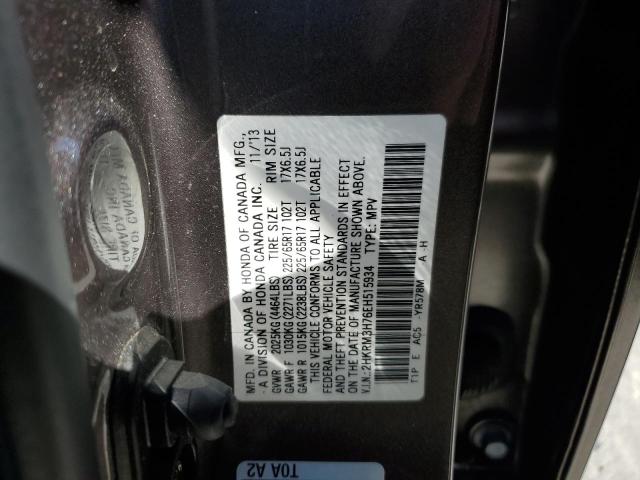 2HKRM3H76EH515934 - 2014 HONDA CR-V EXL GRAY photo 14