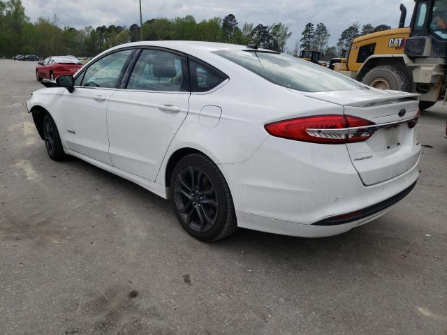 3FA6P0LU4JR118225 - 2018 FORD FUSION SE HYBRID WHITE photo 2