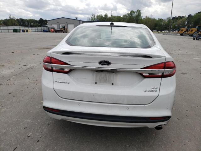 3FA6P0LU4JR118225 - 2018 FORD FUSION SE HYBRID WHITE photo 6