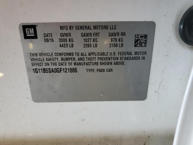 1G11B5SA0GF121886 - 2016 CHEVROLET MALIBU LIM LS Weiß Foto 12