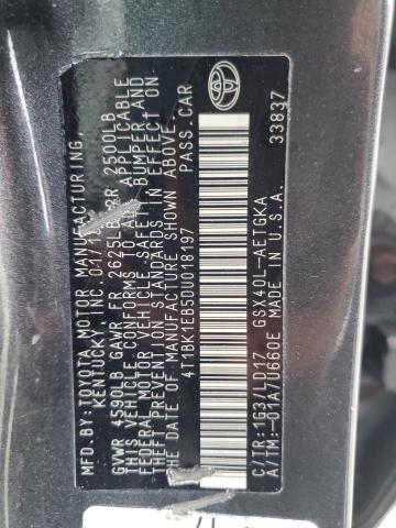 4T1BK1EB5DU018197 - 2013 TOYOTA AVALON BASE 灰色 照片 12