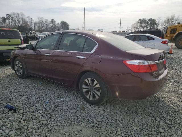 1HGCR2F31DA226145 - 2013 HONDA ACCORD LX BURGUNDY photo 2