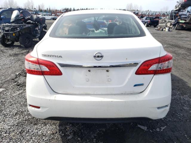 3N1AB7AP0FL635043 - 2015 NISSAN SENTRA S WHITE photo 6