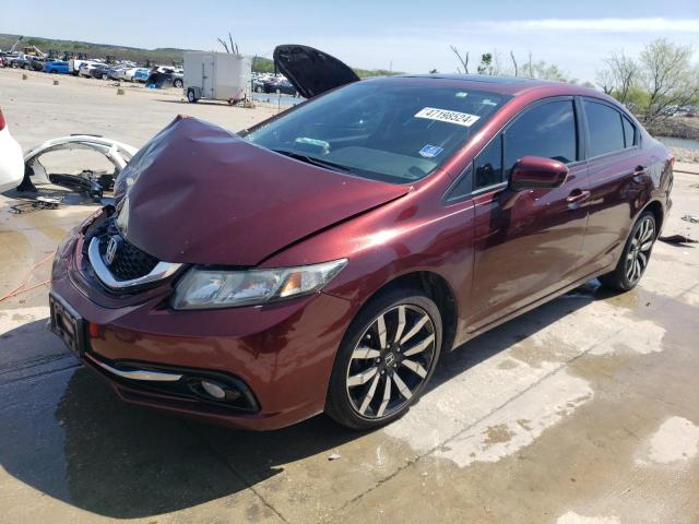 19XFB2F91FE004662 - 2015 HONDA CIVIC EXL ბურგუნდია ფოტო 1