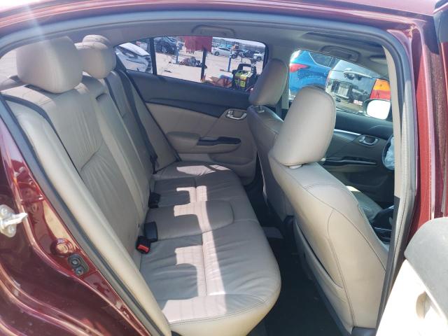 19XFB2F91FE004662 - 2015 HONDA CIVIC EXL ბურგუნდია ფოტო 10