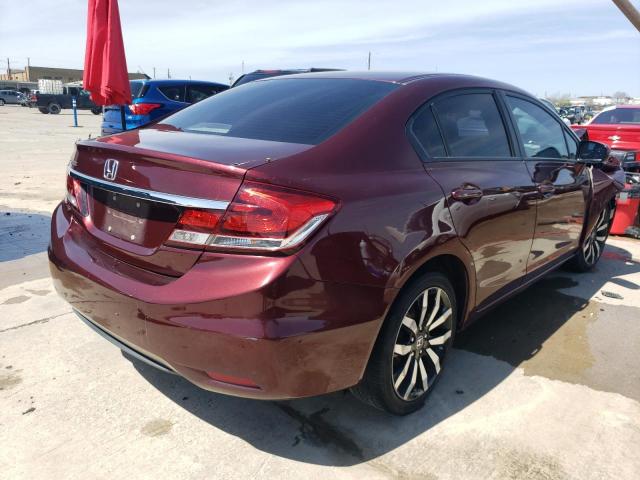 19XFB2F91FE004662 - 2015 HONDA CIVIC EXL ბურგუნდია ფოტო 3